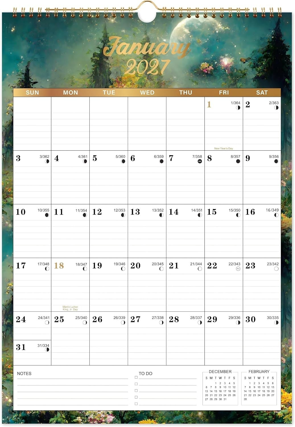 Stylish 2027 Calendar - 12\
