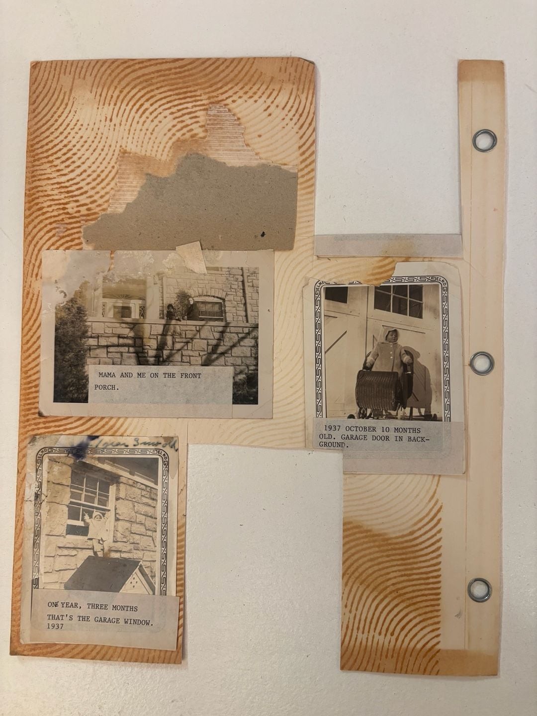 Vintage 1930s Family Photo Album With Original Black And White Photos