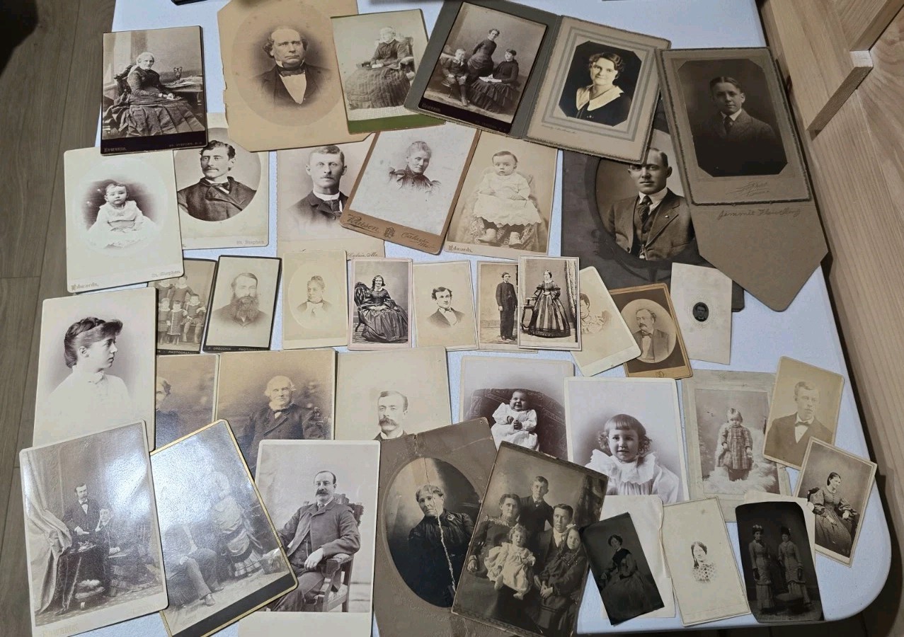 Antique Victorian Photo Album CDV Cabinet Cards 1860s-1900s Maine New Brunswick Antique Victorian Photo Album CDV Cabinet Cards 1860s-1900s Maine New Brunswick