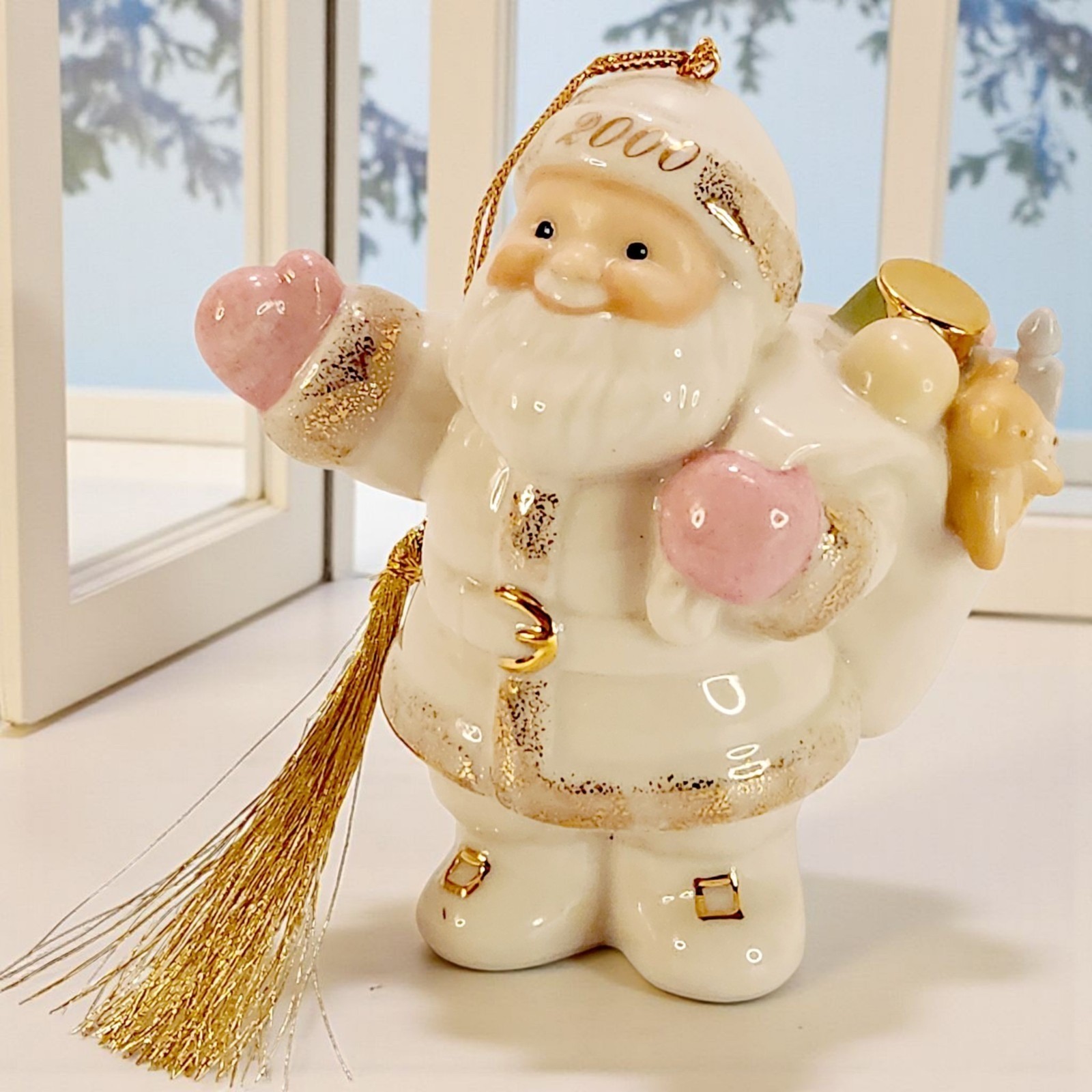 Lenox 2000 Annual Ornament Santas Special Delivery Fine China Glossy Pastel 4.5 Lenox 2000 Annual Ornament Santas Special Delivery Fine China Glossy Pastel 4.5