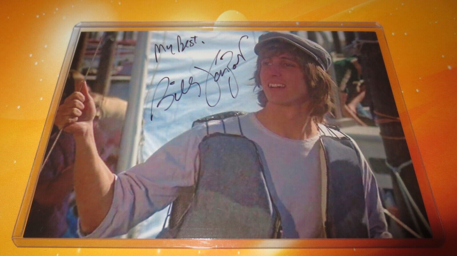 Billy Van Zandt signed autographed 4x6 photo as Bob Burnsides in Jaws 2 (1976)