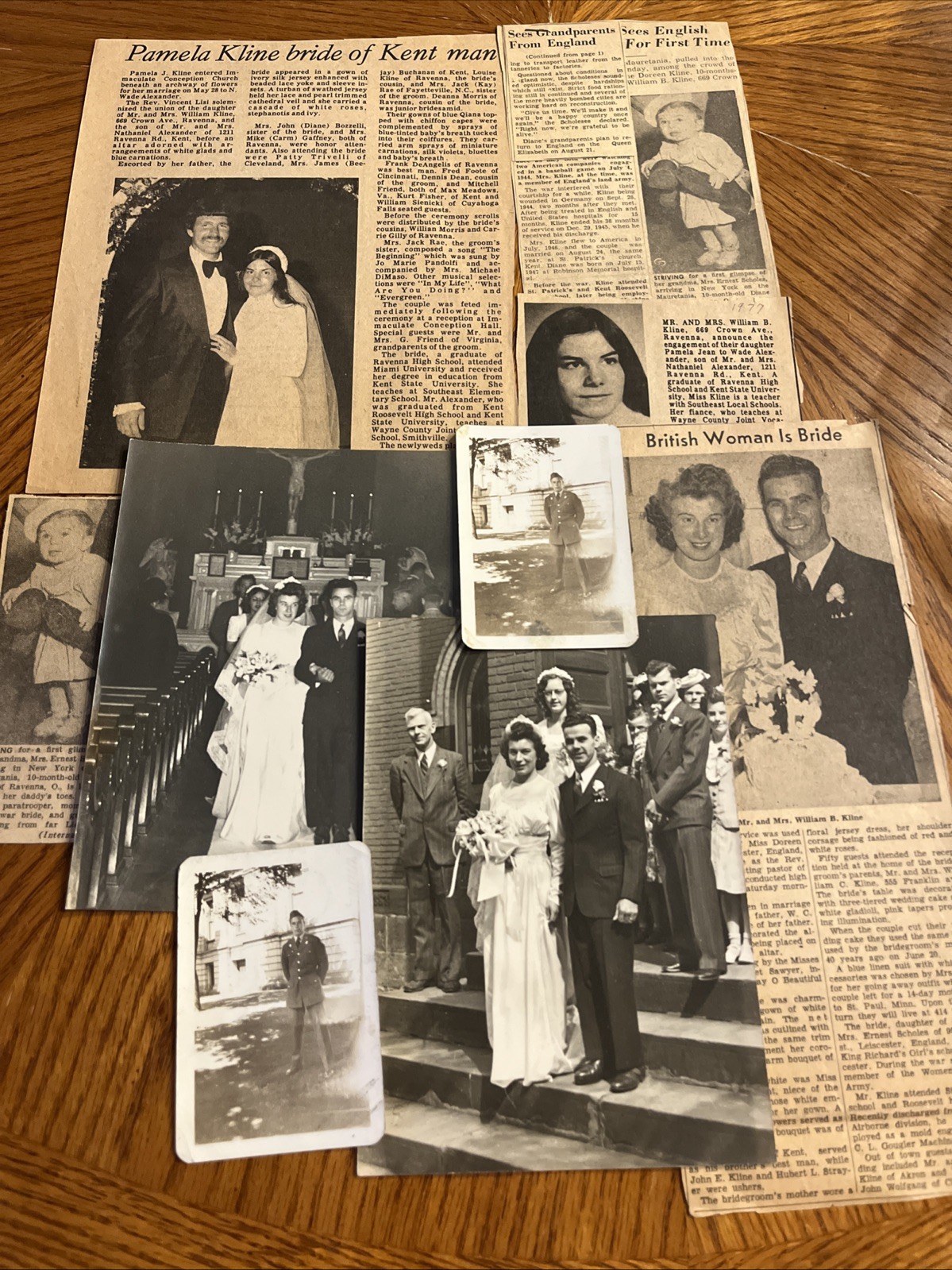 Vintage WWII WW2 Wedding Photos Newspaper Clippings Family Members 1940s - 1960s Vintage WWII WW2 Wedding Photos Newspaper Clippings Family Members 1940s - 1960s