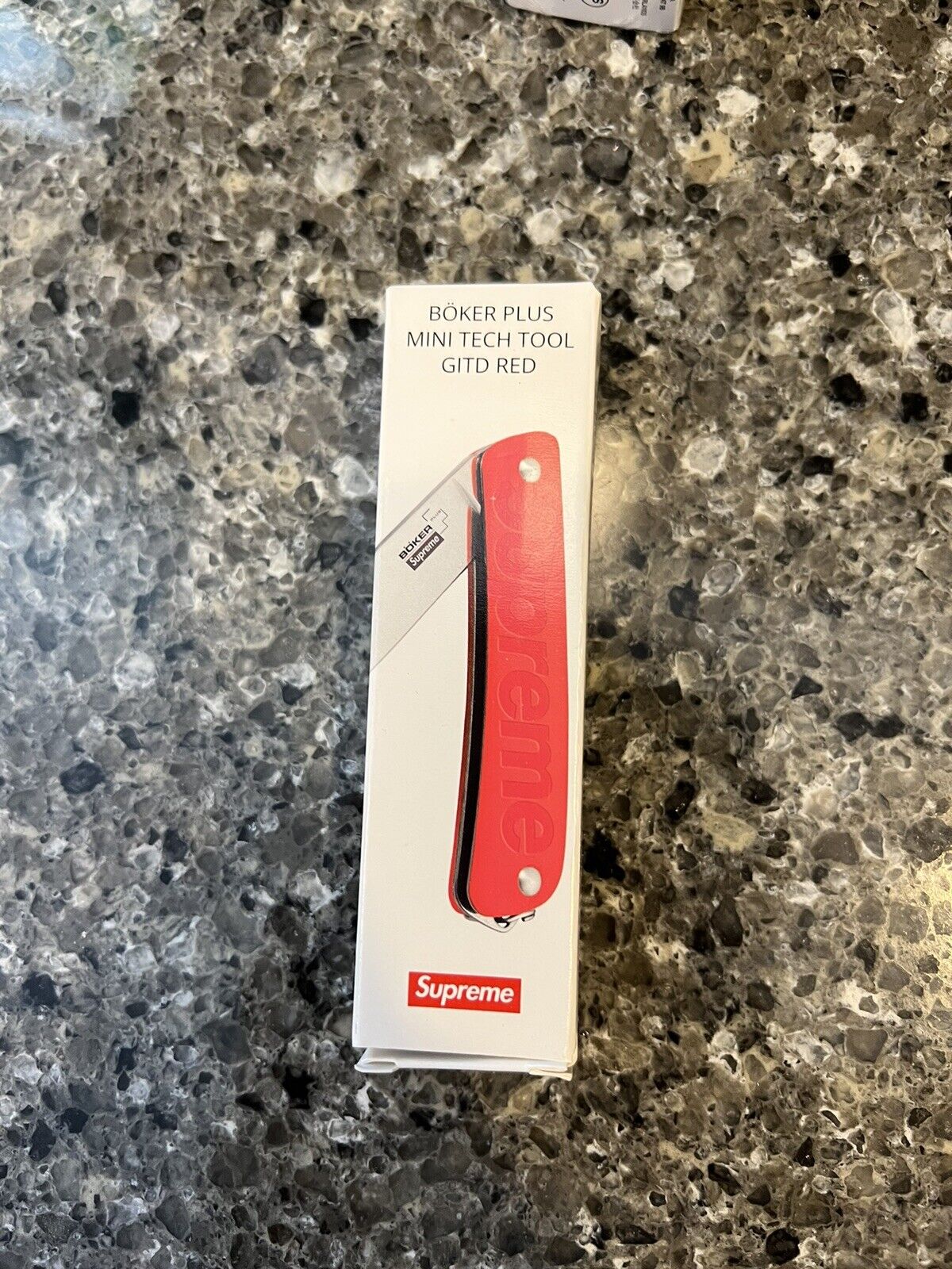 Supreme/Boker Glow-In-The-Dark Keychain Knife - Red