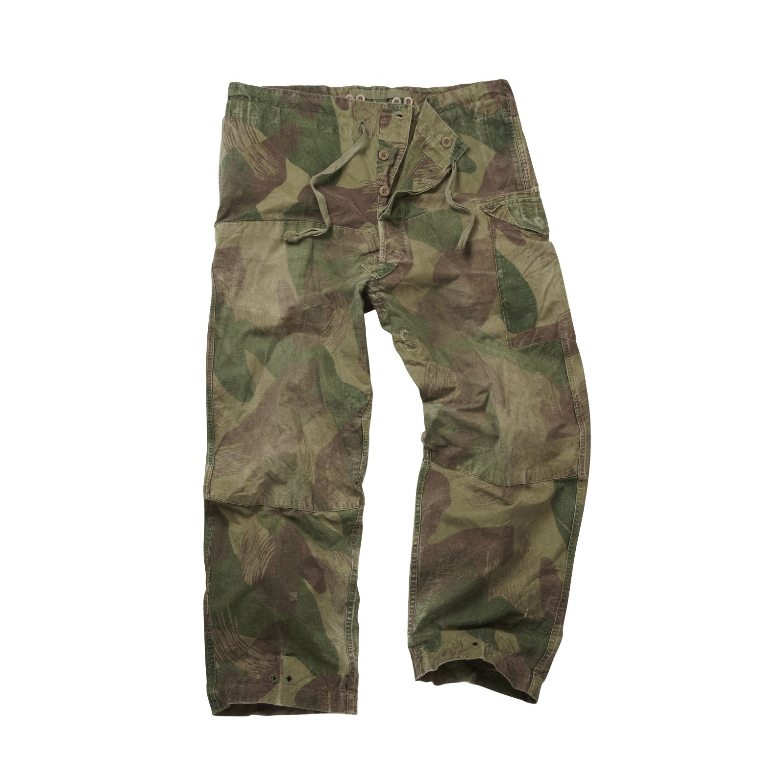 Army Trouser Original Belgian Vintage Rare WWII Combat Pants Brushstroke Camo