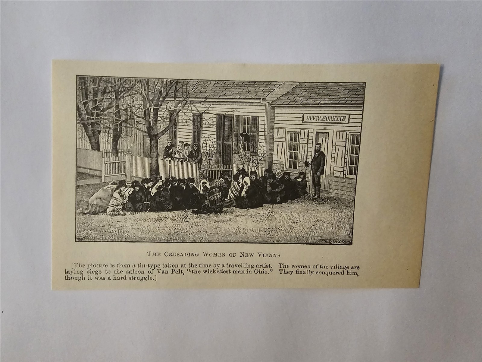 The Crusading Women of New Vienna Saloon Van Pelt 1900 Ohio Krehbiel Picture