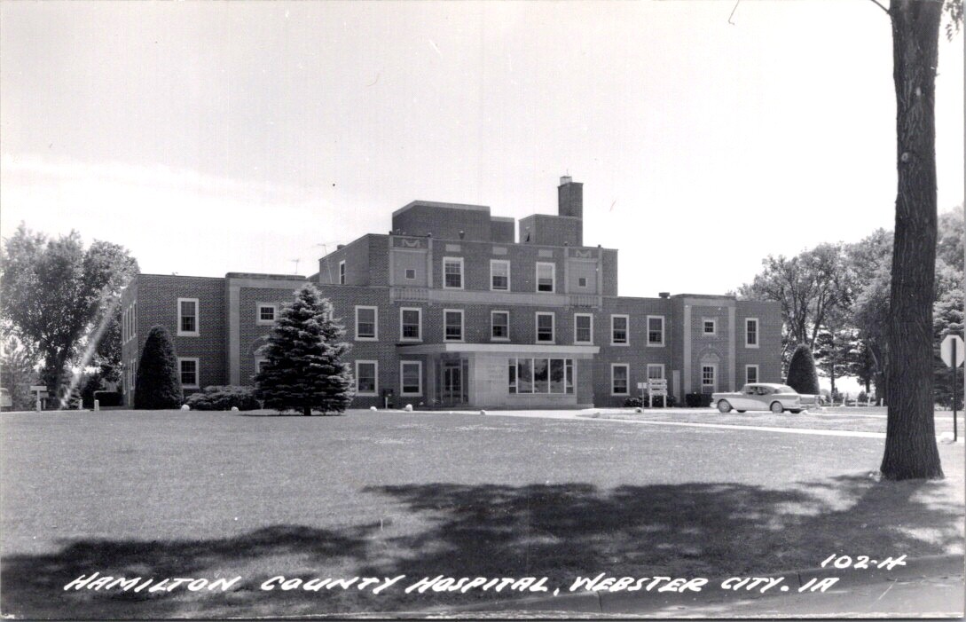 Real Photo Postcard Hamilton County Hospital in Webster City, Iowa Real Photo Postcard Hamilton County Hospital in Webster City, Iowa