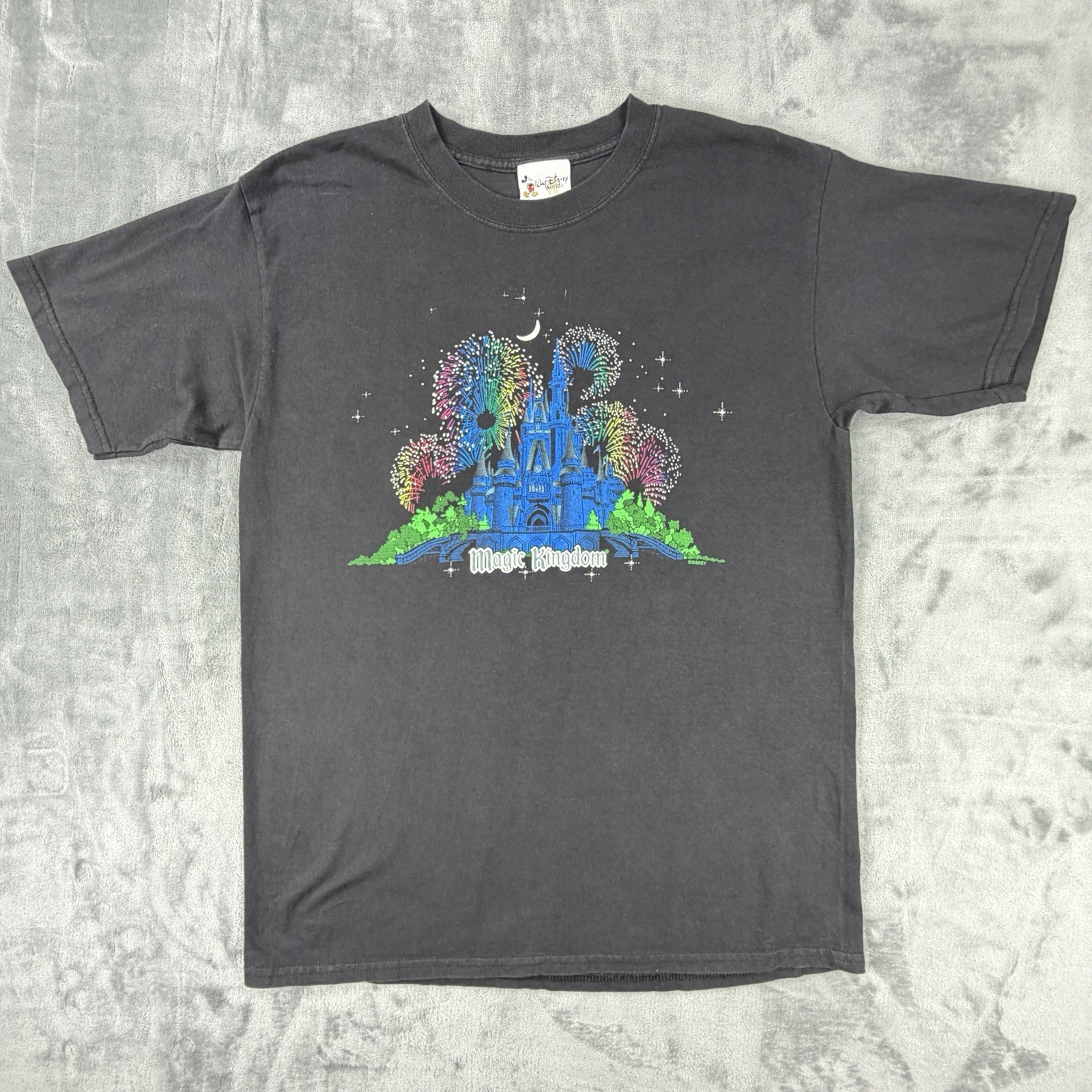 Vintage 90s Walt Disney World Magic Kingdom Fireworks T Shirt Black Vintage 90s Walt Disney World Magic Kingdom Fireworks T Shirt Black