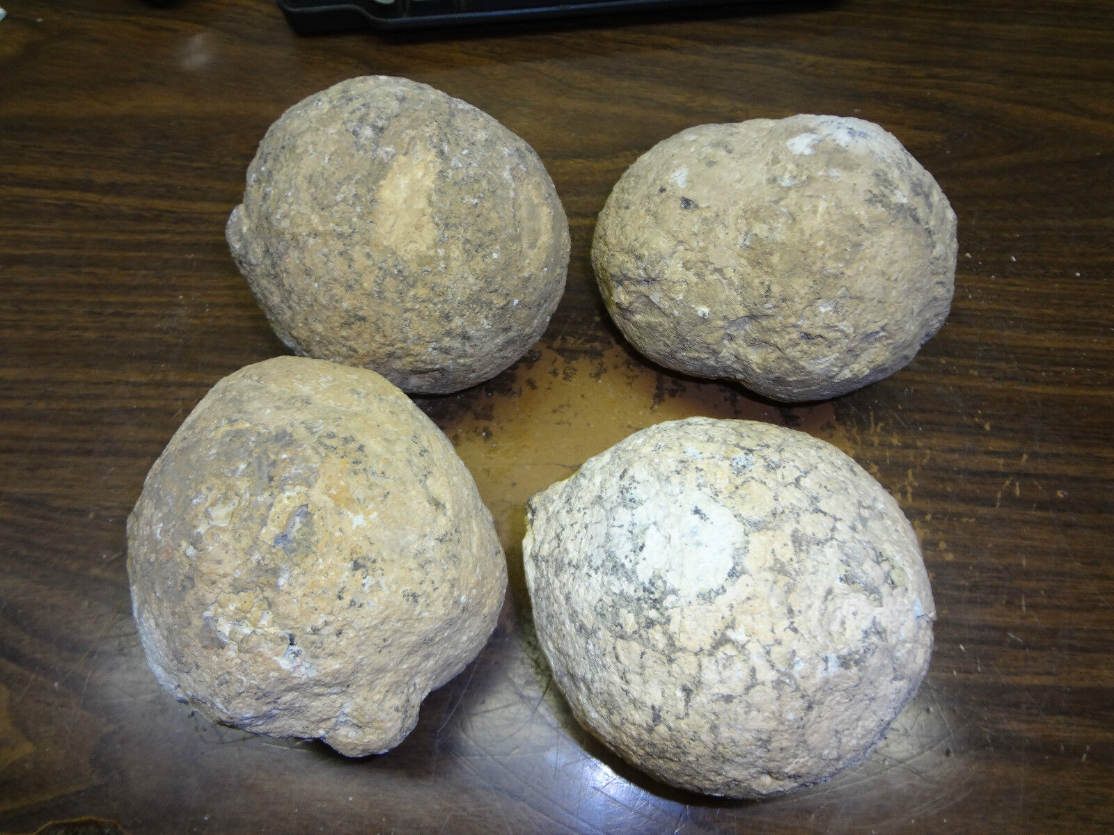 WHOLESALE LOT OF 4 -  4 INCH LAS CHOYAS HOLLOW CRYSTAL GEODES