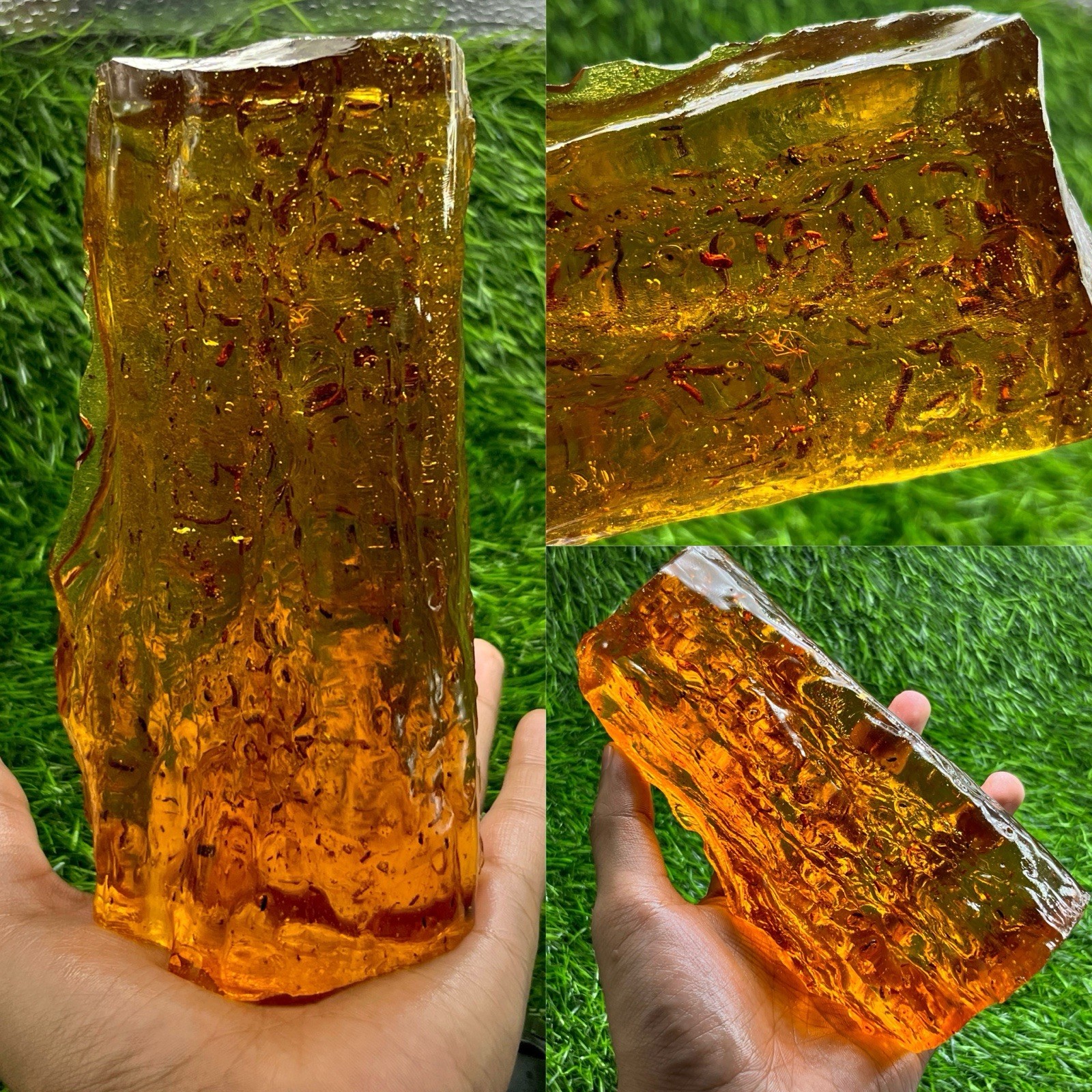 Rare Huge Natural Amber with Insect Inclusions, 1921 Ct, Large Museum Collector