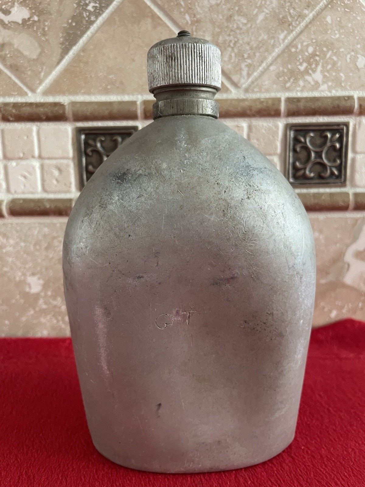 WW2 US Military Early Canteen 1942 Possibly Marine Corps WWII w/ CORK 