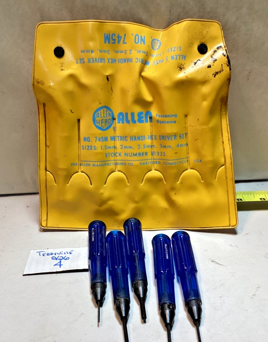 Vintage Allen #745M metric handy-hex drive set USA Vintage Allen #745M metric handy-hex drive set USA