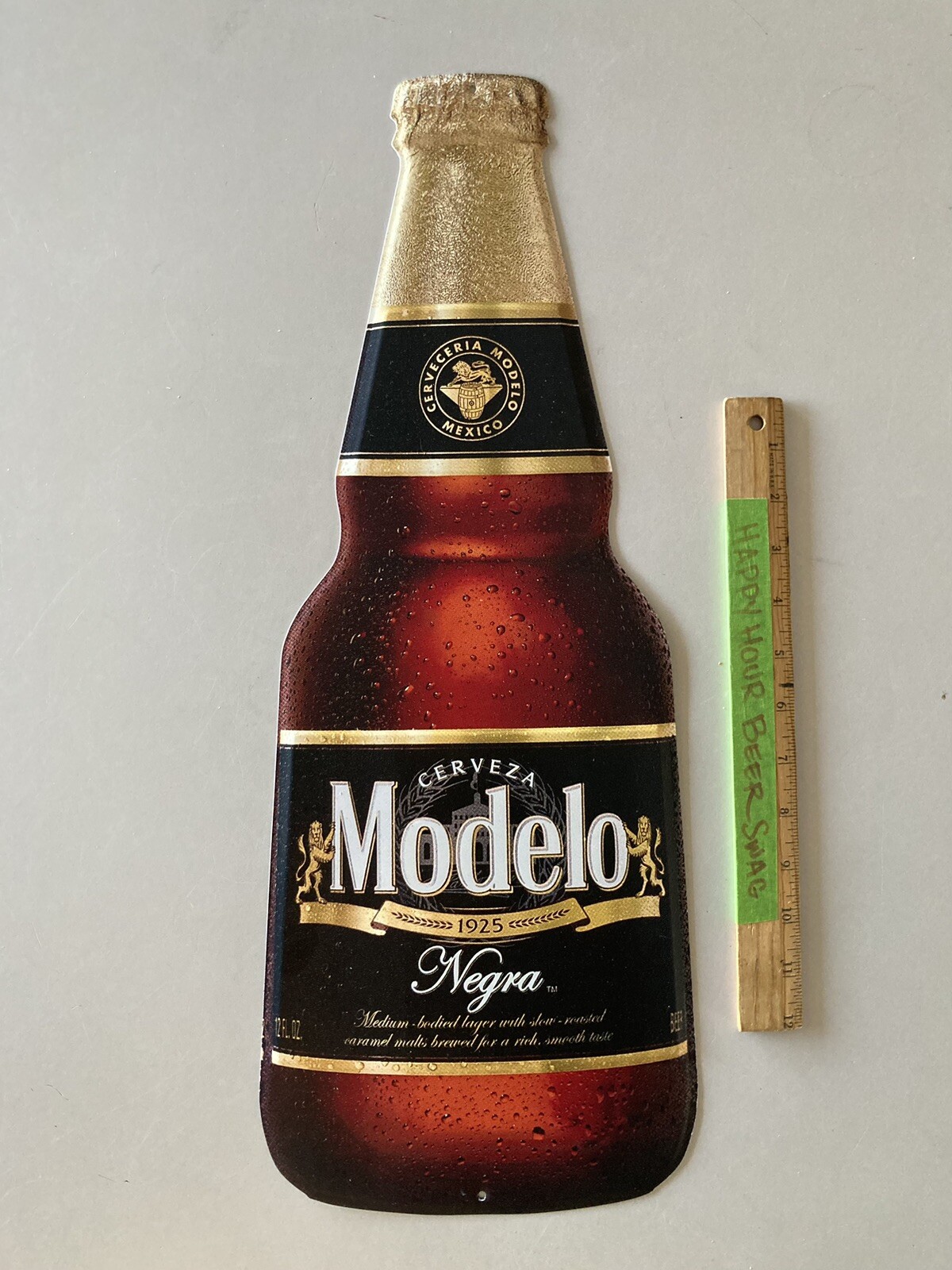 NEW Negra Modelo Bottle Tin Tacker Beer Sign Cerveza Mexico Import Man Cave NEW Negra Modelo Bottle Tin Tacker Beer Sign Cerveza Mexico Import Man Cave