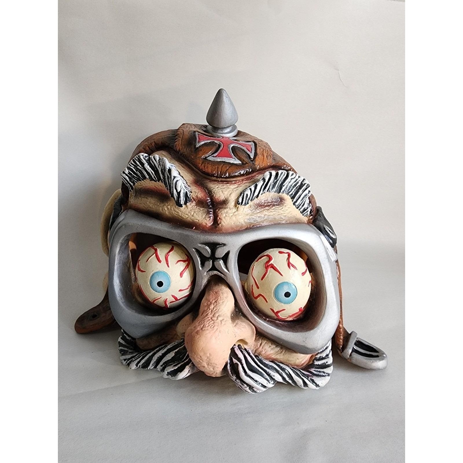 Vintage 2001 Disguise Fright Asylum Latex Mask Bloodshot Eyes Biker Lowrider Vintage 2001 Disguise Fright Asylum Latex Mask Bloodshot Eyes Biker Lowrider