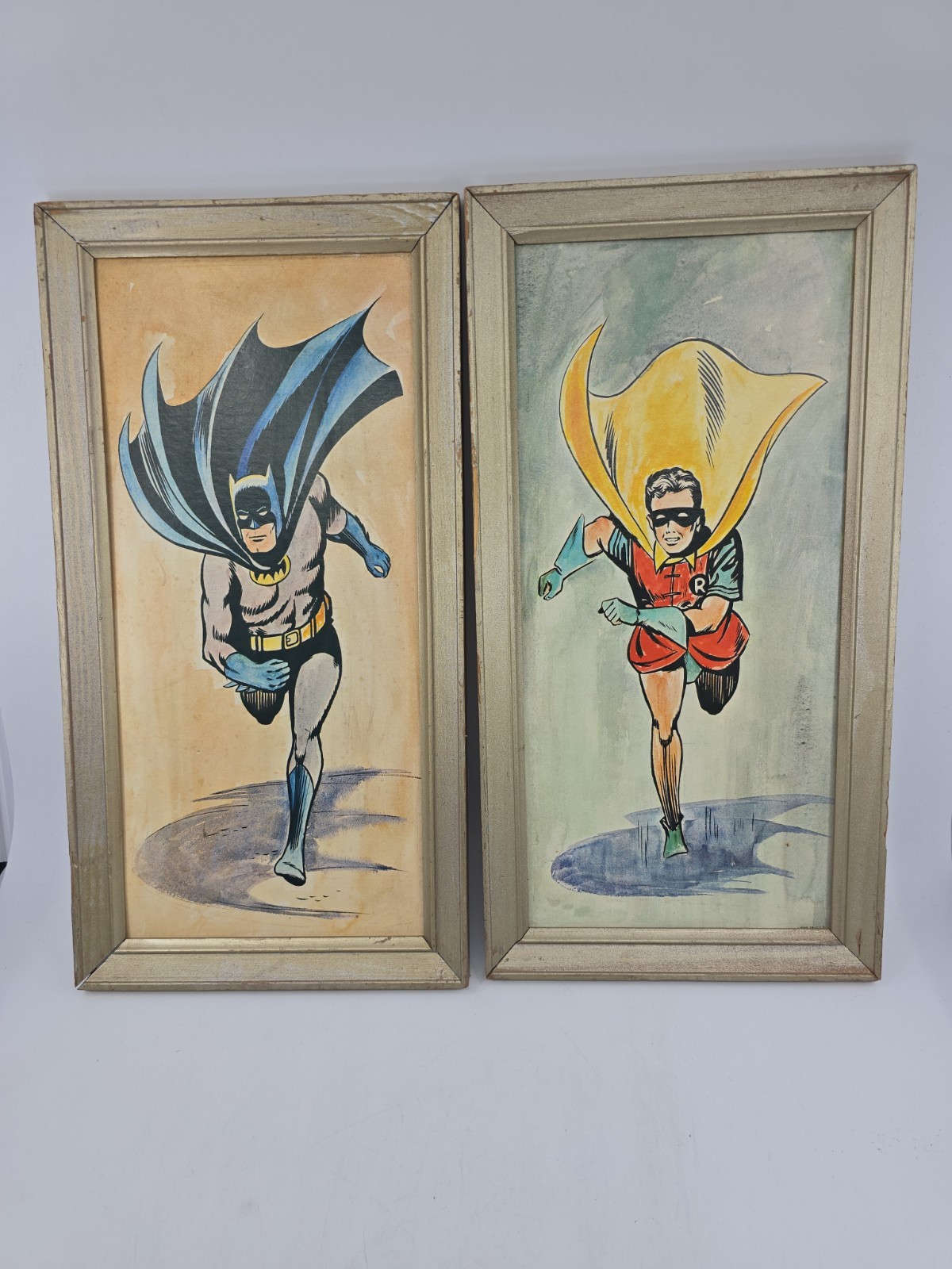 Vintage 1966 DAVCO Batman & Robin Framed Lithograph Print Set RARE ORIGINALS Vintage 1966 DAVCO Batman & Robin Framed Lithograph Print Set RARE ORIGINALS