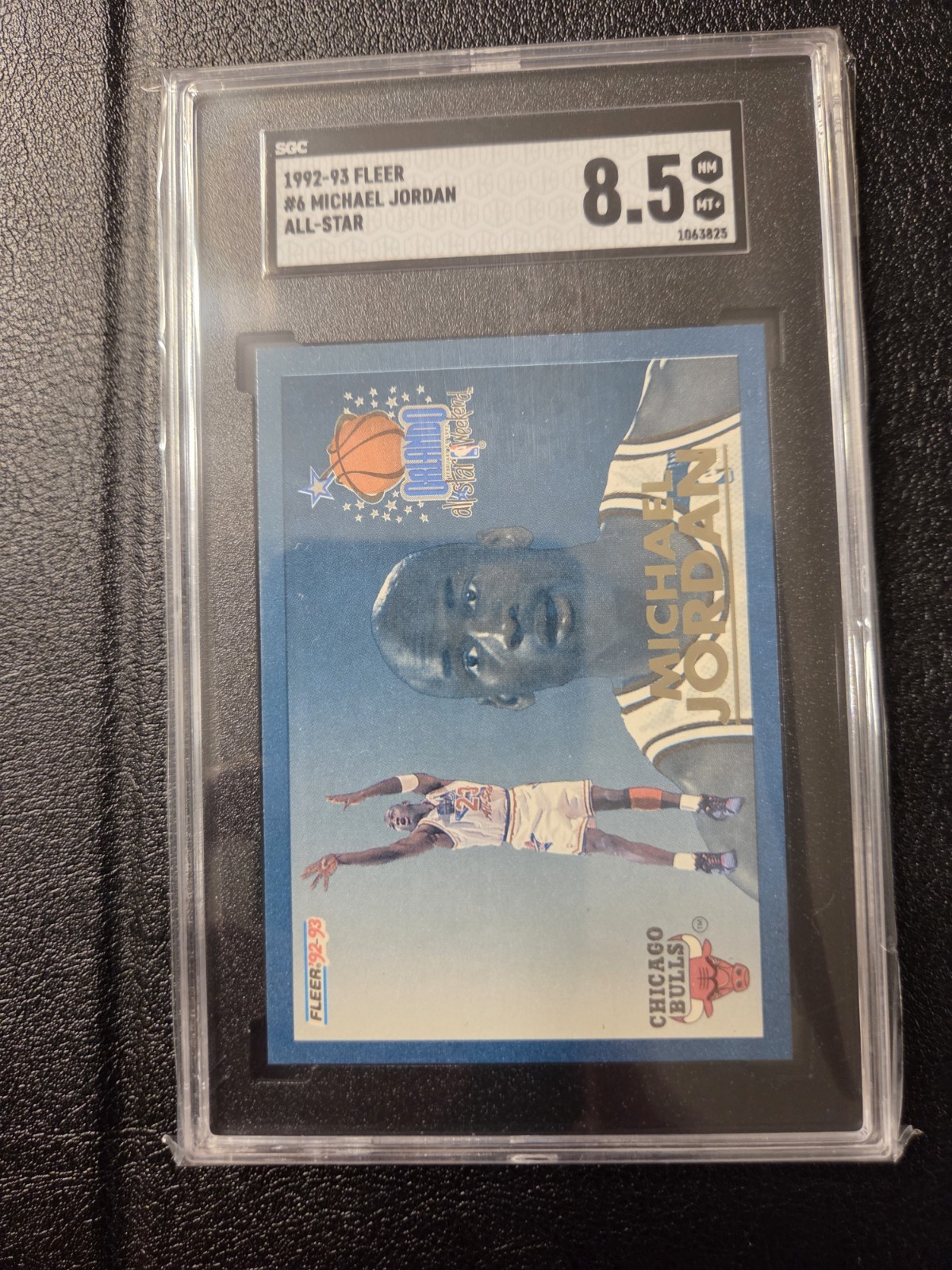 1992-93 FLEER ALL-STAR #6 MICHAEL JORDAN SGC 8.5 1992-93 FLEER ALL-STAR #6 MICHAEL JORDAN SGC 8.5