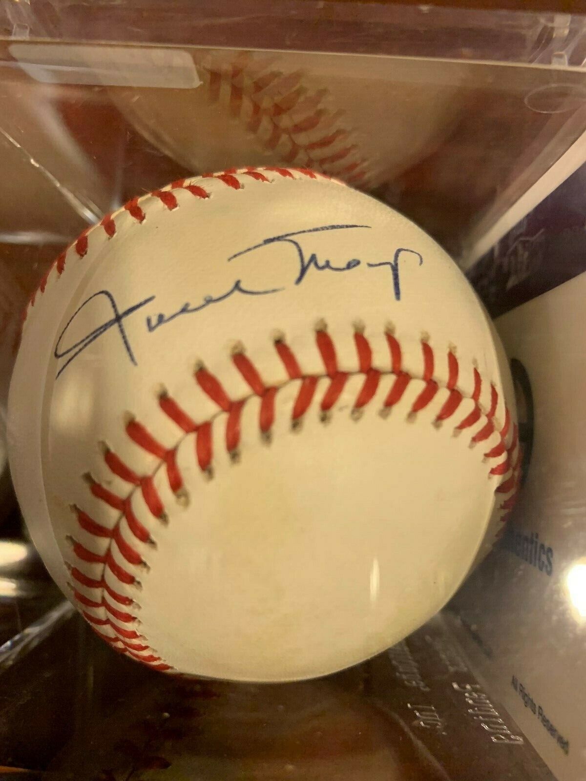 Willie Mays Signed MLB Baseball Global Authentication