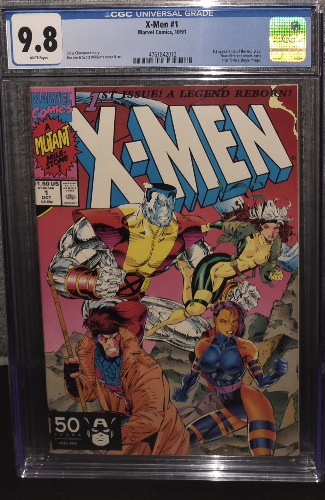 Marvel X-Men #1 CGC 9.8 1991 White Pages*Unsealed Grader's Bag*