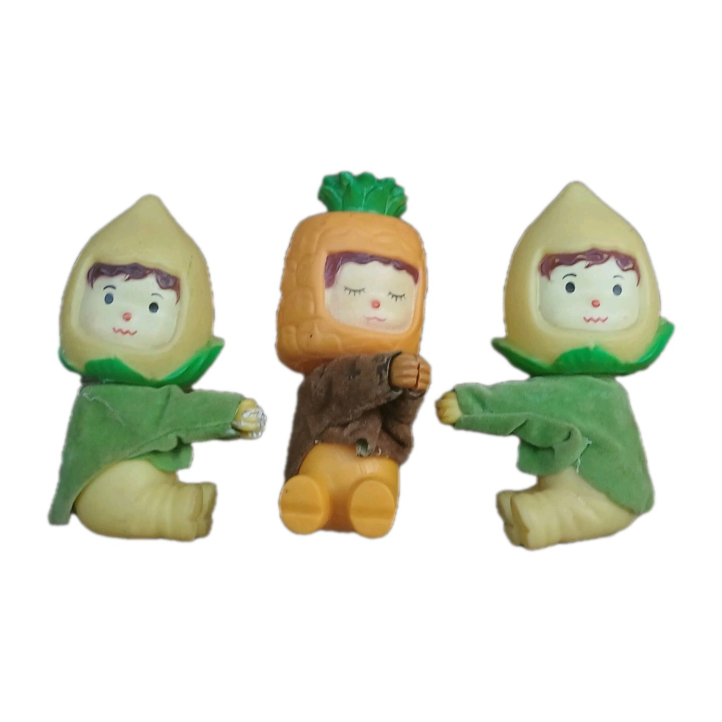 (3) VTG 1960 Cutie Fruitee Fruit Pineapple Lemon Clip On Pencil Bag Hugger Japan (3) VTG 1960 Cutie Fruitee Fruit Pineapple Lemon Clip On Pencil Bag Hugger Japan