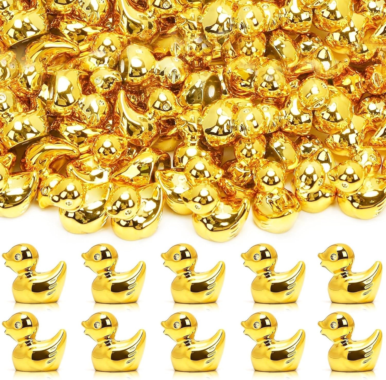 80 Pieces Gold Mini Ducks Figurines, Miniature Ducks Bulk, Resin Little Ducks 80 Pieces Gold Mini Ducks Figurines, Miniature Ducks Bulk, Resin Little Ducks