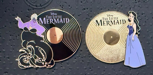 PALM Vanessa Chaser LE250 & Ursula LE500 Disney Villains Vinyl Records Jumbo Pin