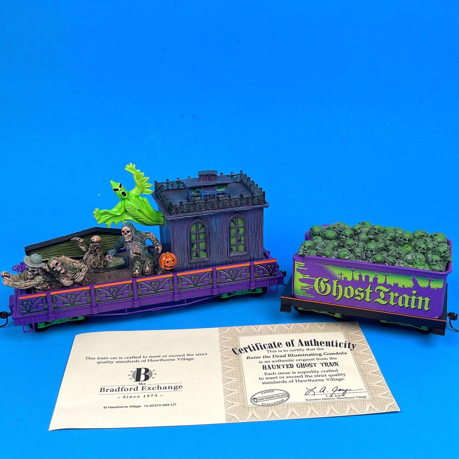 Hawthorne Village Haunted Ghost Train Raise the Dead Gondola Tender HO Purple
