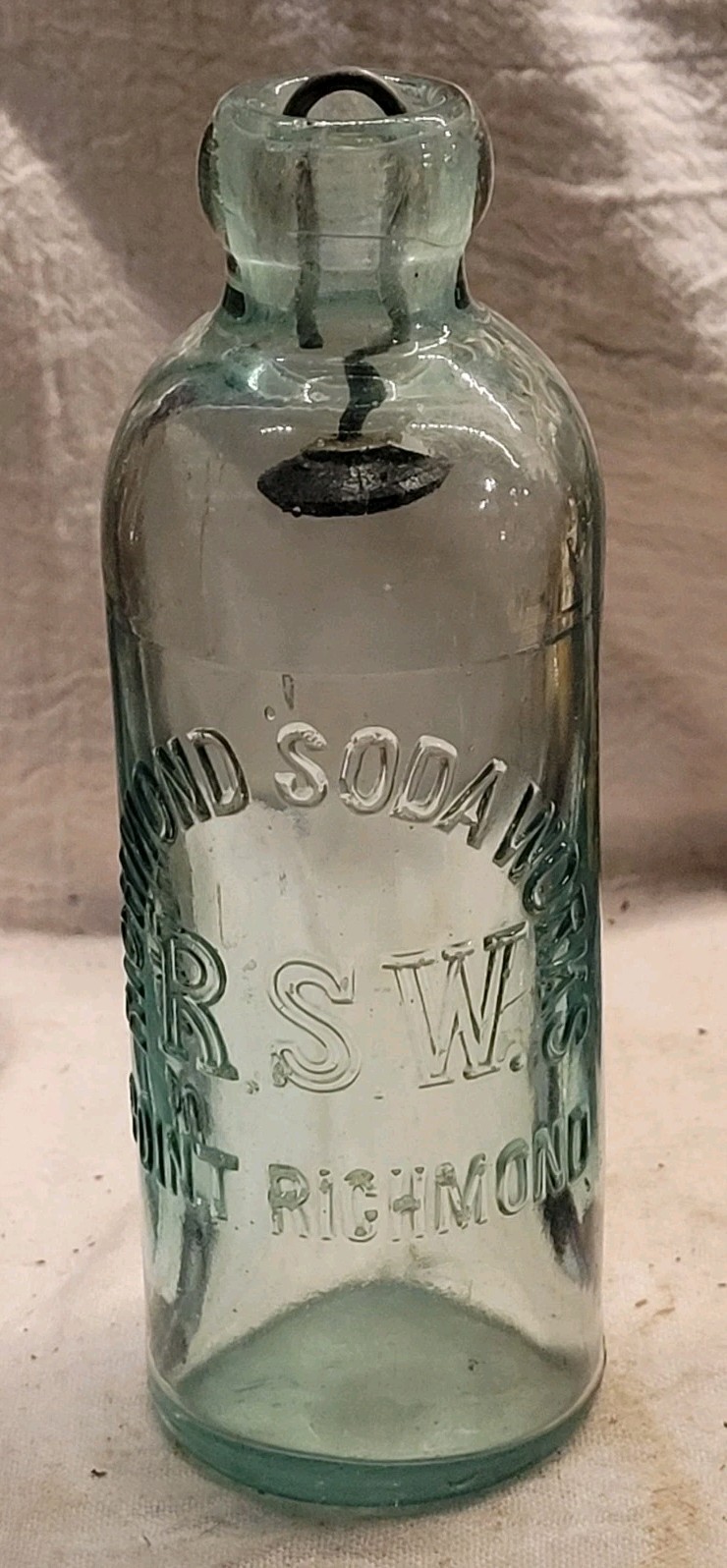 RARE WESTERN RICHMOND SODA WORKS POINT RICHMOND CALIFORNIA HUTCHINSON BOTTLE