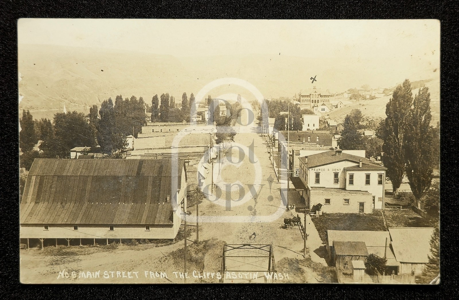 Rare RPPC Early View of Asotin, Washington. C 1909 Asotin County. Patton 