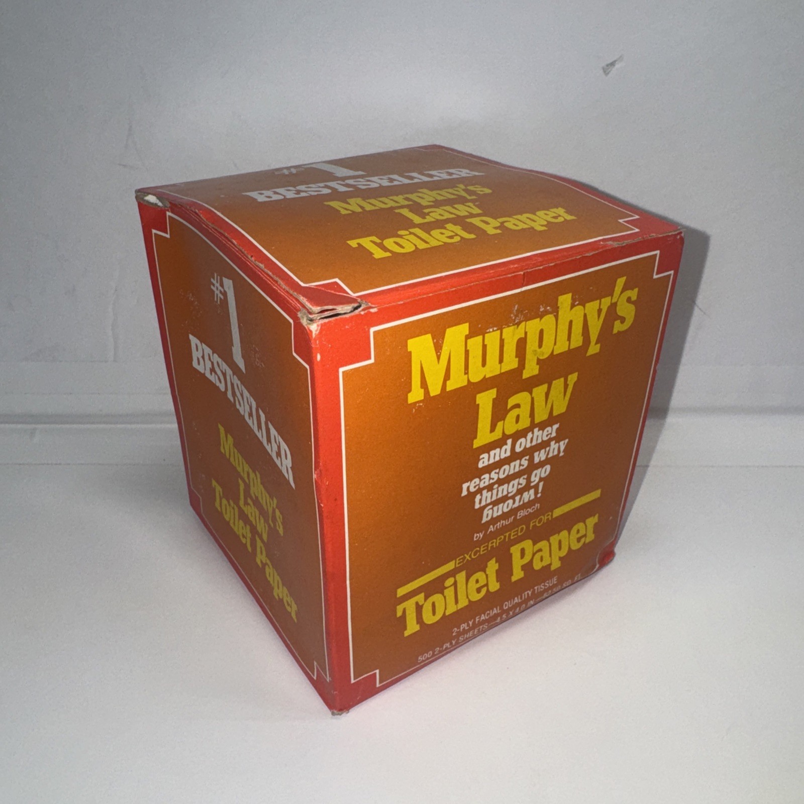 VTG Murphy's Law Toilet Paper 1977 Arthur Bloch Gag Gift Funny #1 Bestseller USA VTG Murphy's Law Toilet Paper 1977 Arthur Bloch Gag Gift Funny #1 Bestseller USA