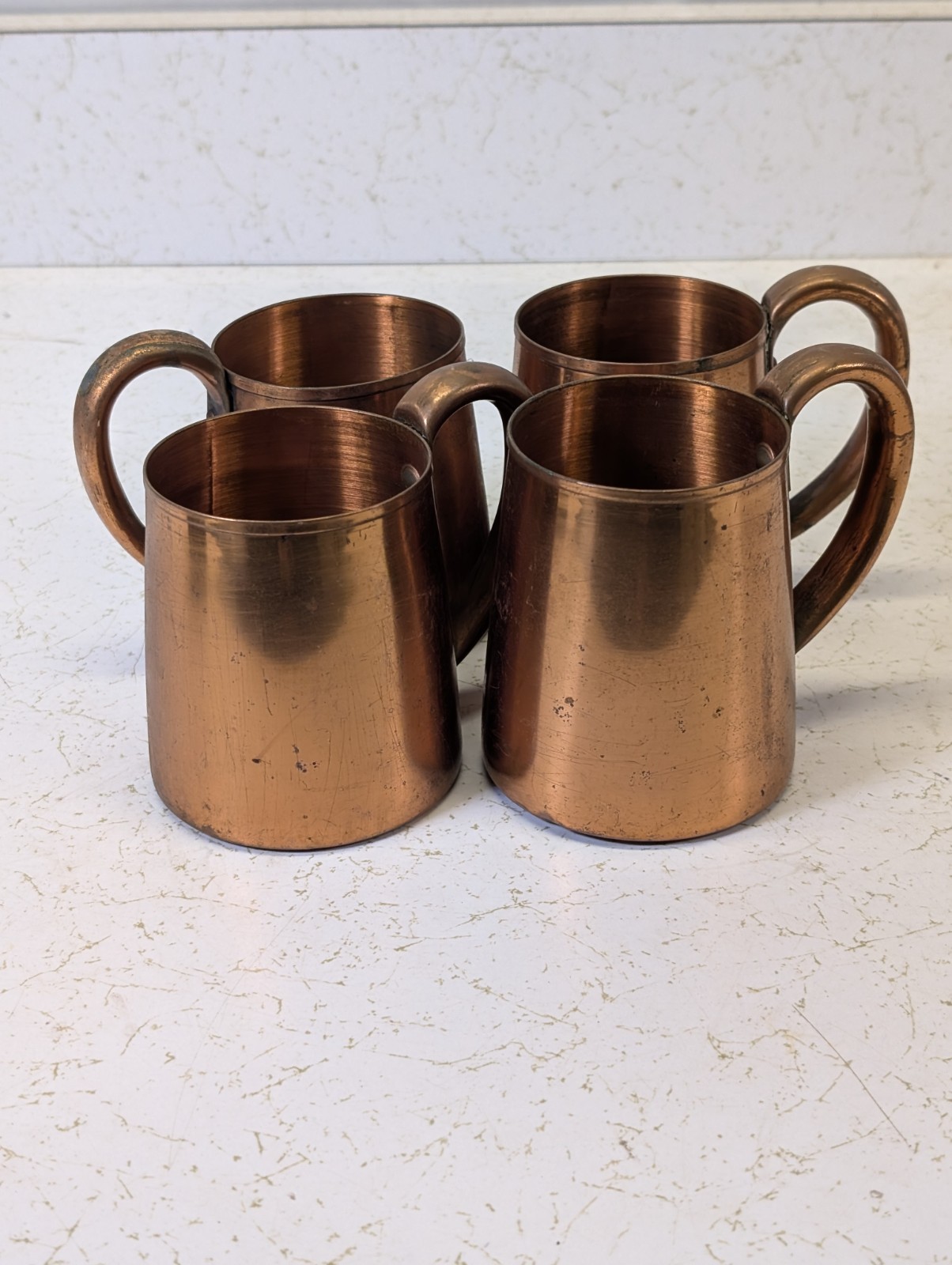 Vintage West Bend WB Solid Copper Mugs Set of 4 Moscow Mule Cups Barware Vintage West Bend WB Solid Copper Mugs Set of 4 Moscow Mule Cups Barware