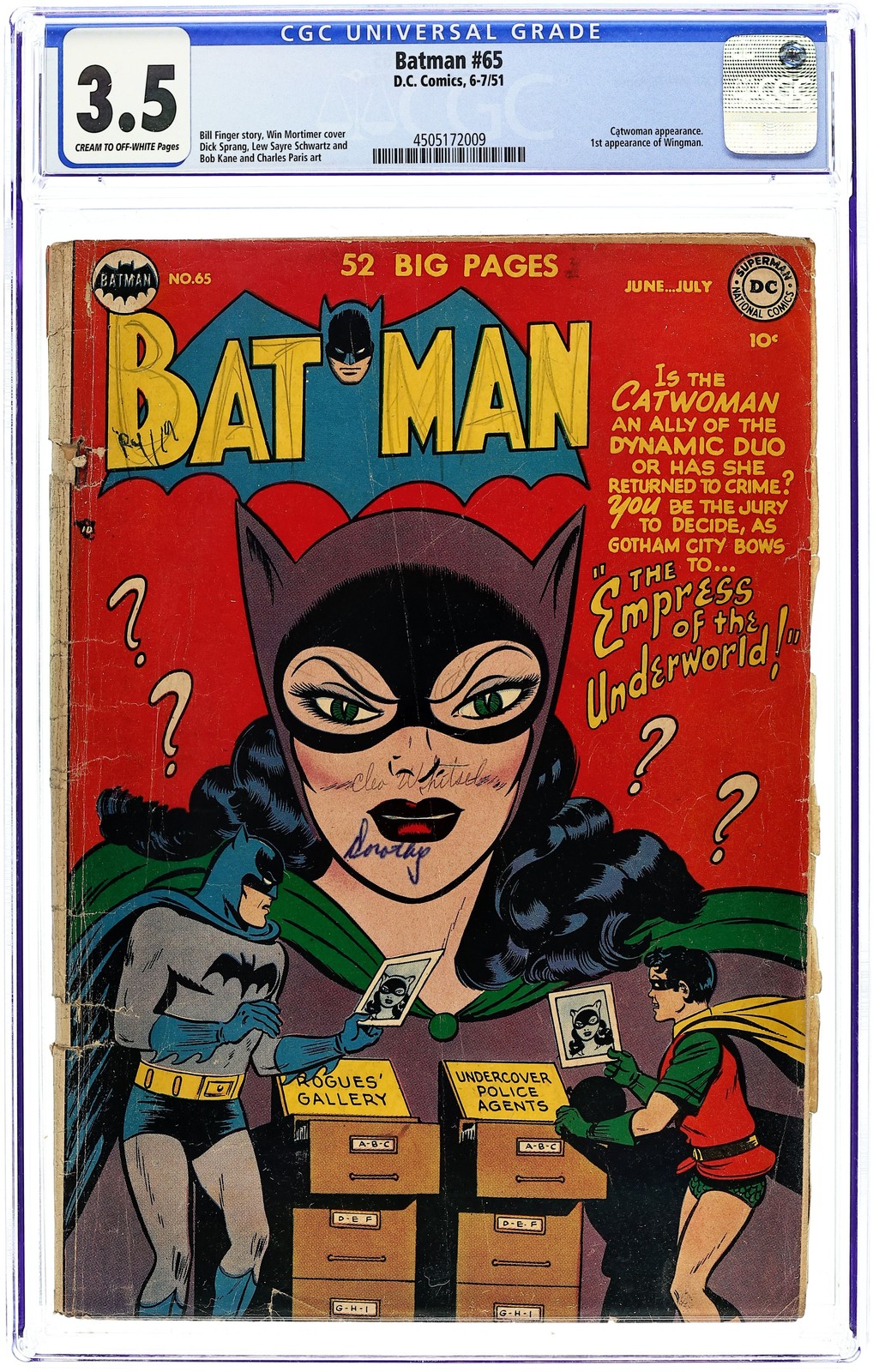 Batman #65 CGC 3.5 1951 4505172009