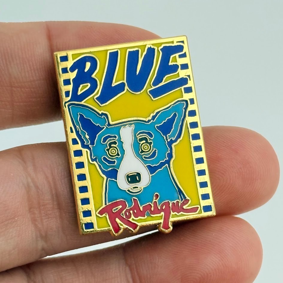 Vtg George Rodrigue Blue Dog Pin Cajun Folk Art Legend Rougarou Louisiana Artist Vtg George Rodrigue Blue Dog Pin Cajun Folk Art Legend Rougarou Louisiana Artist
