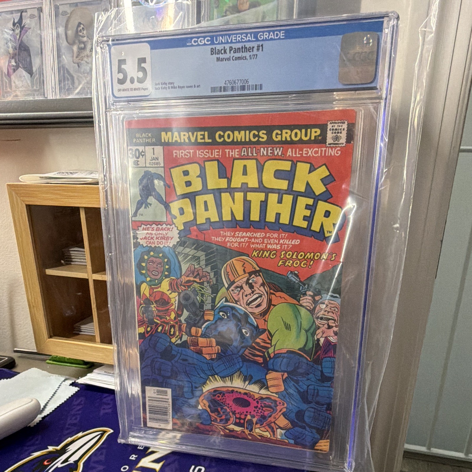 Marvel Comics Black Panther #1 (1977) CGC 5.5 Fine- Key 1st Issue Jack Kirby Marvel Comics Black Panther #1 (1977) CGC 5.5 Fine- Key 1st Issue Jack Kirby