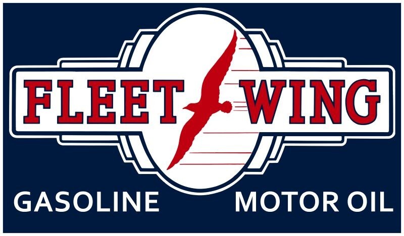 Fleet Wing Gasoline & Motor Oil NEW Sign: 48\ Fleet Wing Gasoline & Motor Oil NEW Sign: 48\