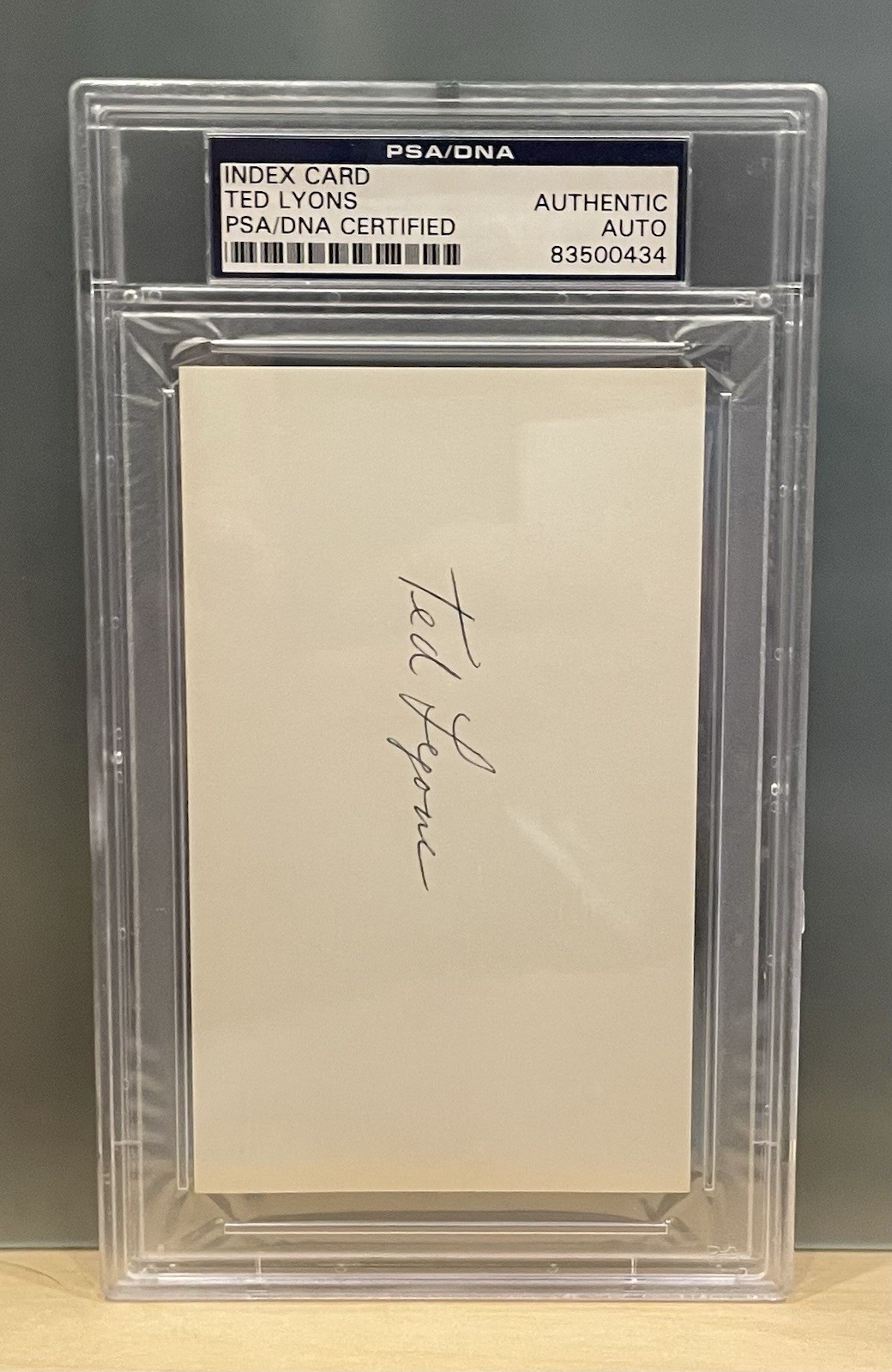 Ted Lyons Signed Index Card PSA DNA Slabbed Auto Autograph Chicago White Sox Ted Lyons Signed Index Card PSA DNA Slabbed Auto Autograph Chicago White Sox