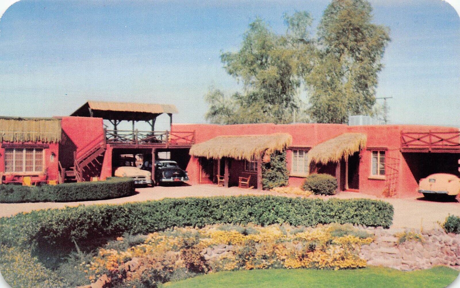 Thunderbird Lodge Tucson AZ Arizona Roadside Motel Duncan Hines Vtg Postcard A59
