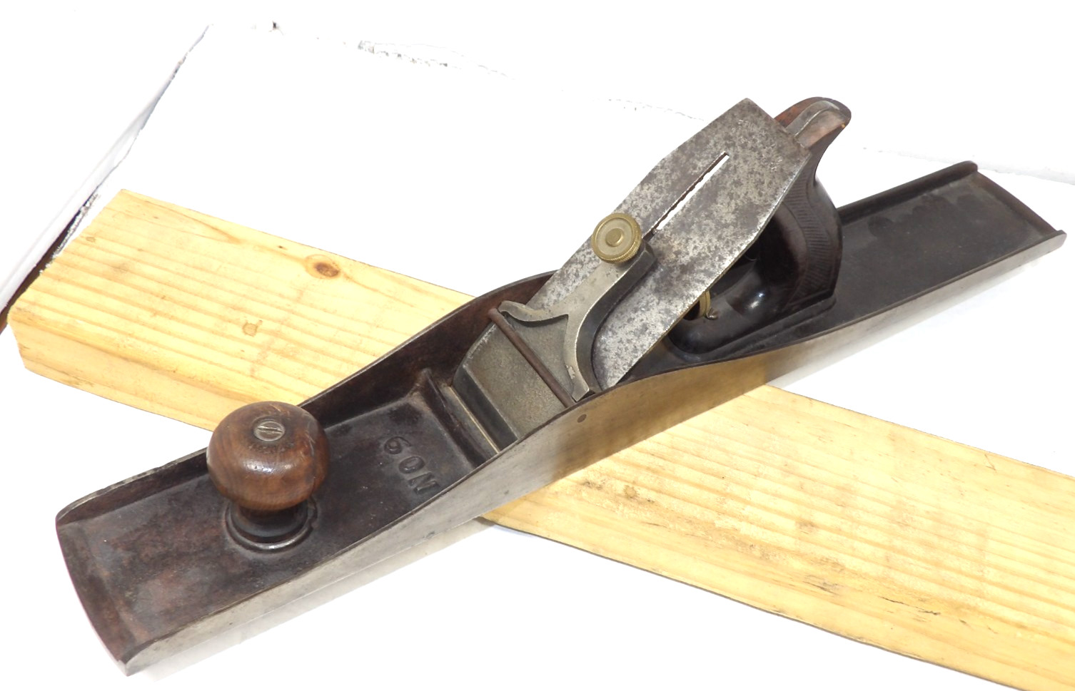 Hahn No 9 Fore Wood Plane circa 1906 corrugated adjuster cutter Hahn No 9 Fore Wood Plane circa 1906 corrugated adjuster cutter