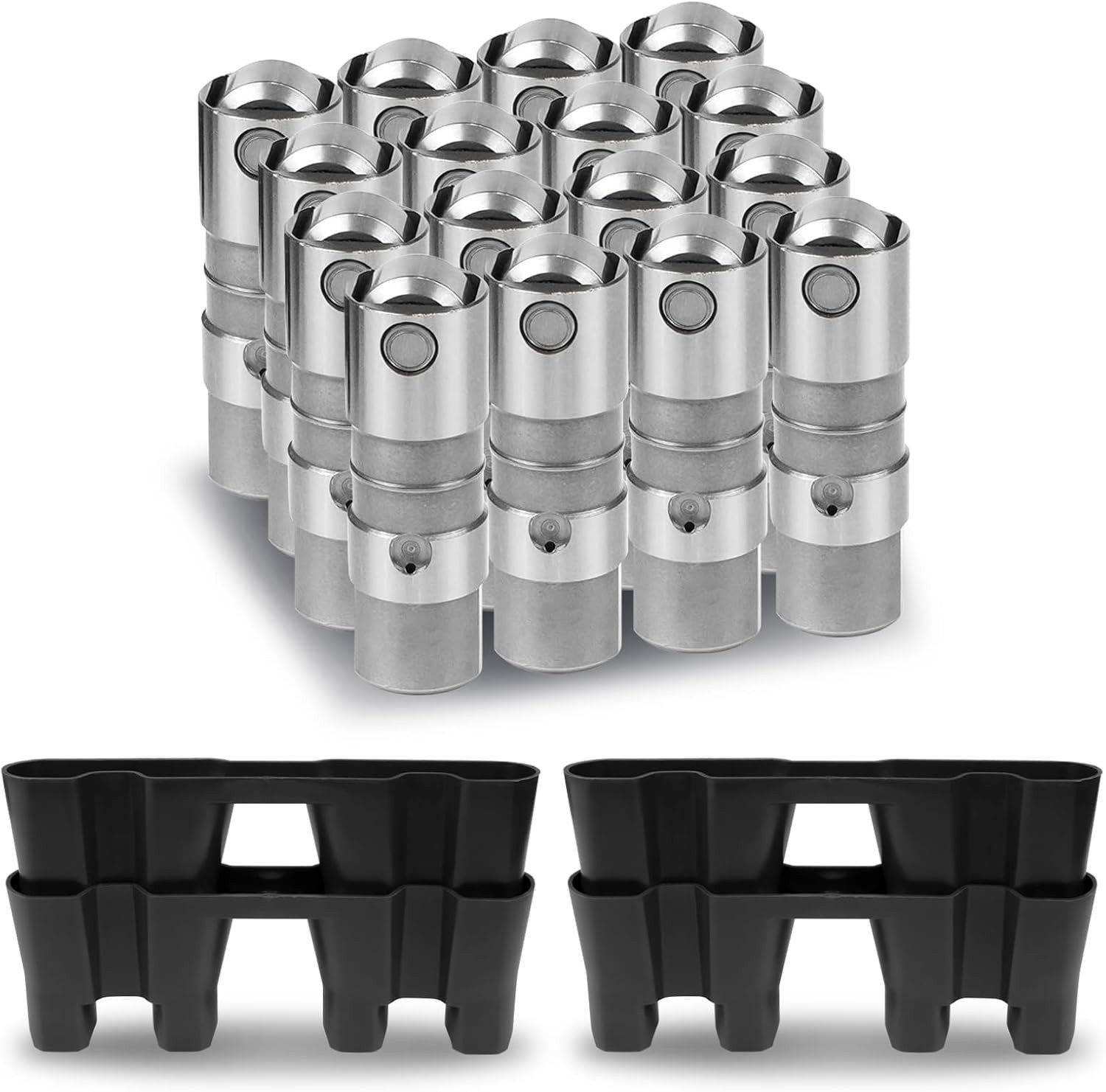 16PCS LS7 LS2 Performance Hydraulic Roller Lifters & 4 Guides Replace 12499225 H