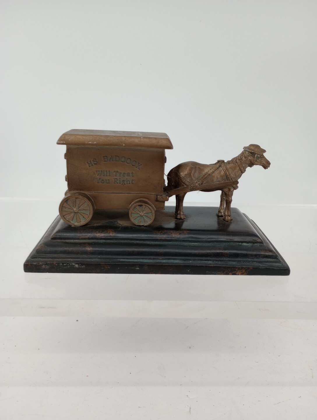 2004 Badcock 100 Years Of Customer Satisfaction Bronze Horse & Buggy Read 2004 Badcock 100 Years Of Customer Satisfaction Bronze Horse & Buggy Read