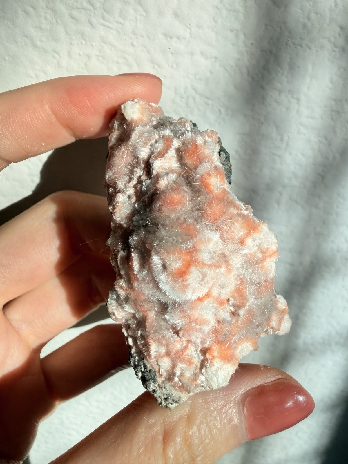 Gorgeous Orange Thomsonite great luster from India Gorgeous Orange Thomsonite great luster from India