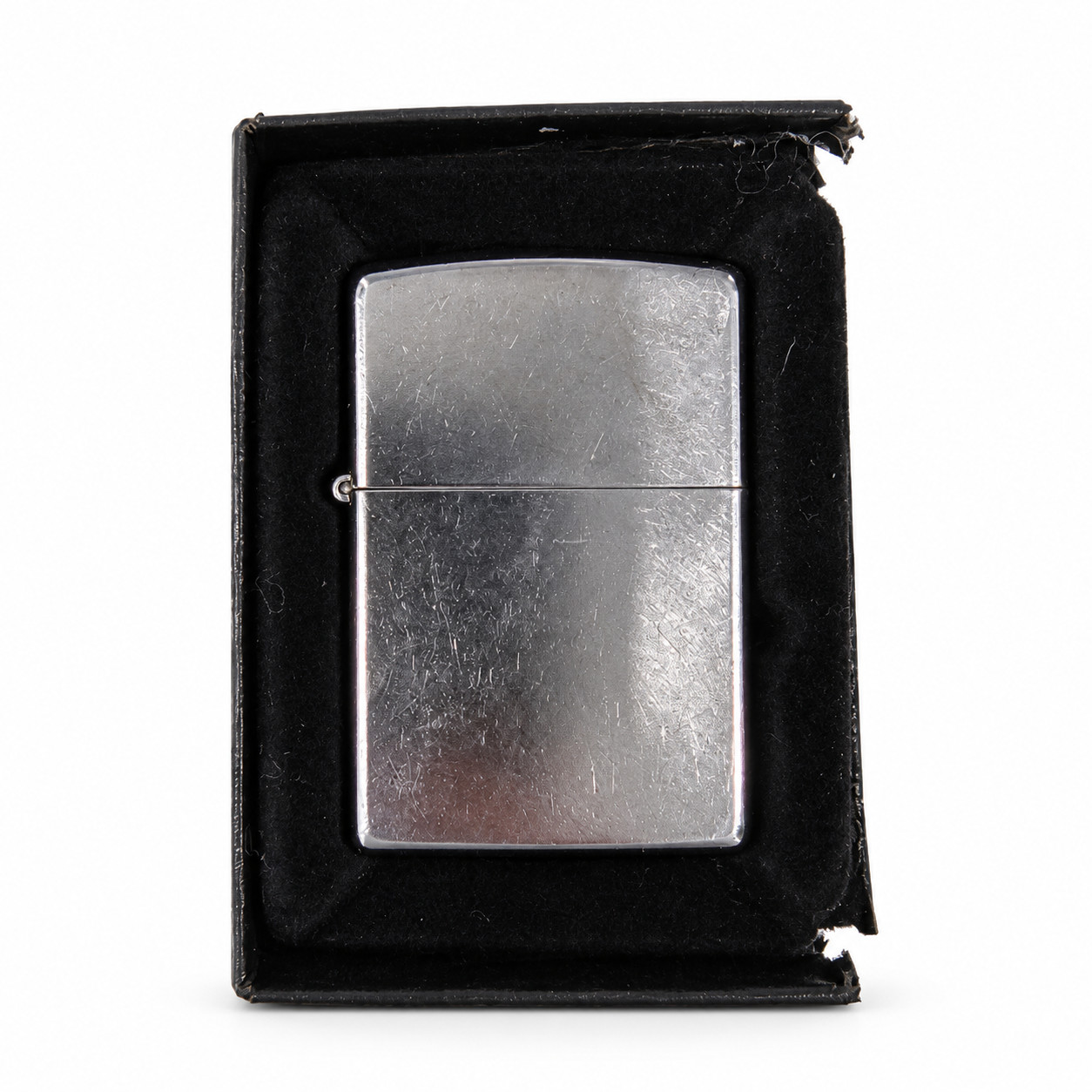 Zippo Street Chrome Windproof Lighter New Made in USA Box Shows Damage Zippo Street Chrome Windproof Lighter New Made in USA Box Shows Damage