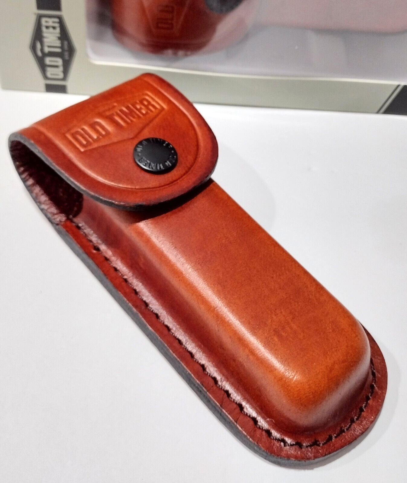 Schrade Old Timer Leather Belt Sheath Skinning Hunting Folding Pocket Knife LS2