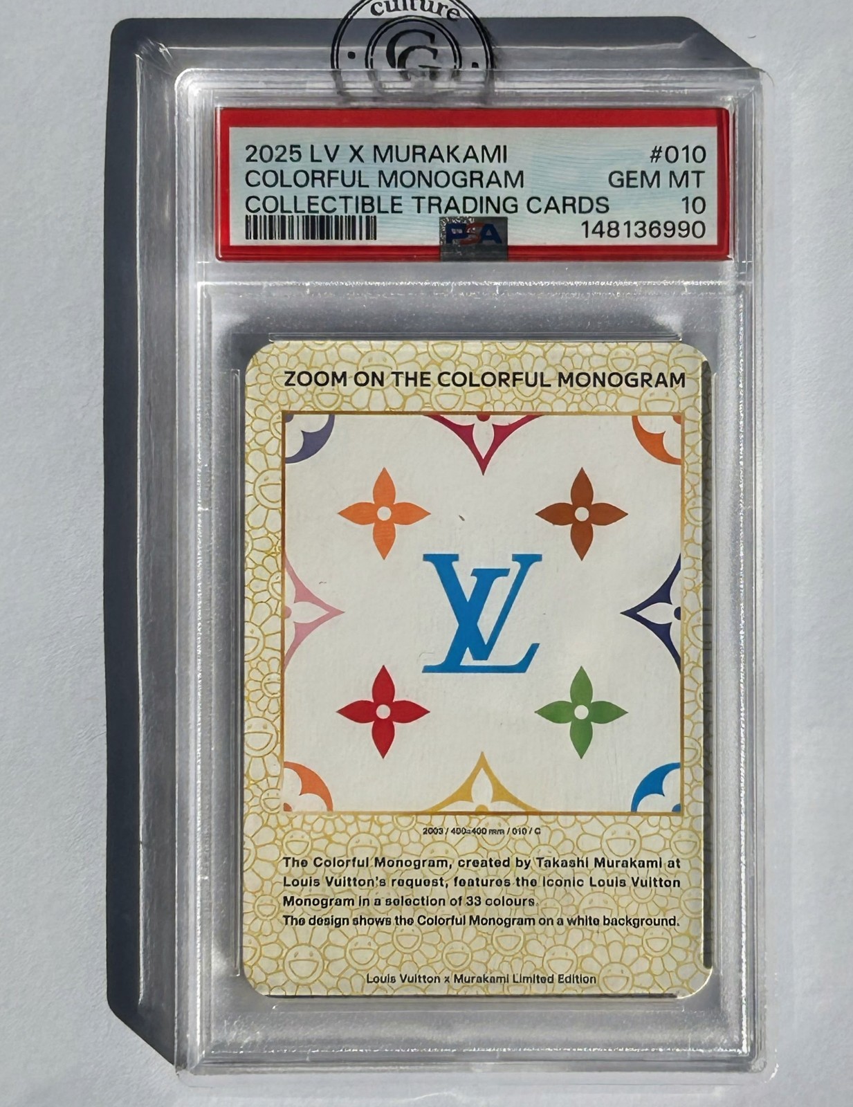 psa 10 | 2025 louis vuitton X murakami colorful monogram trading cards #010 👜 psa 10 | 2025 louis vuitton X murakami colorful monogram trading cards #010 👜