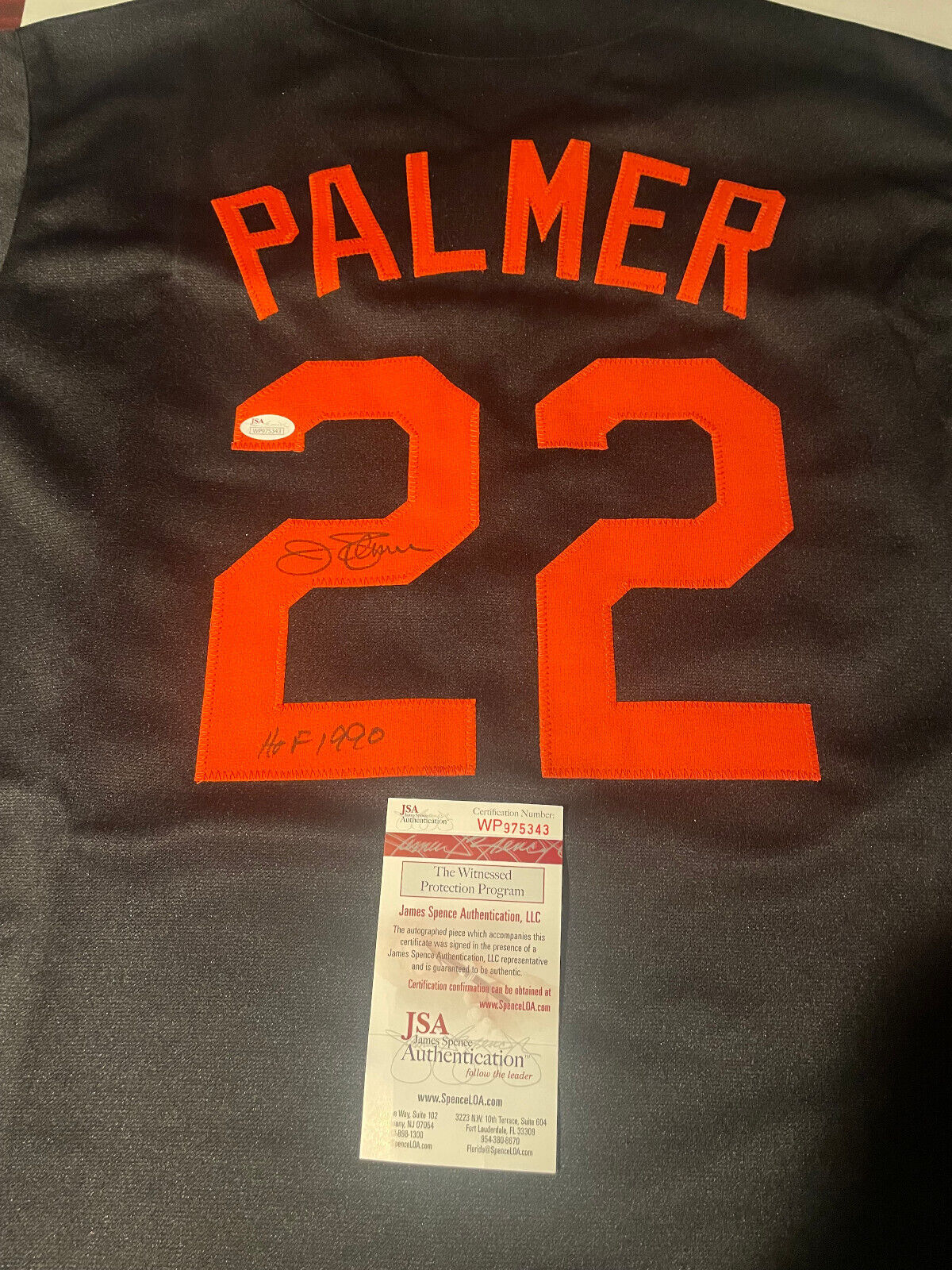 Jim Palmer Signed Baltimore Orioles Custom Jersey (JSA)