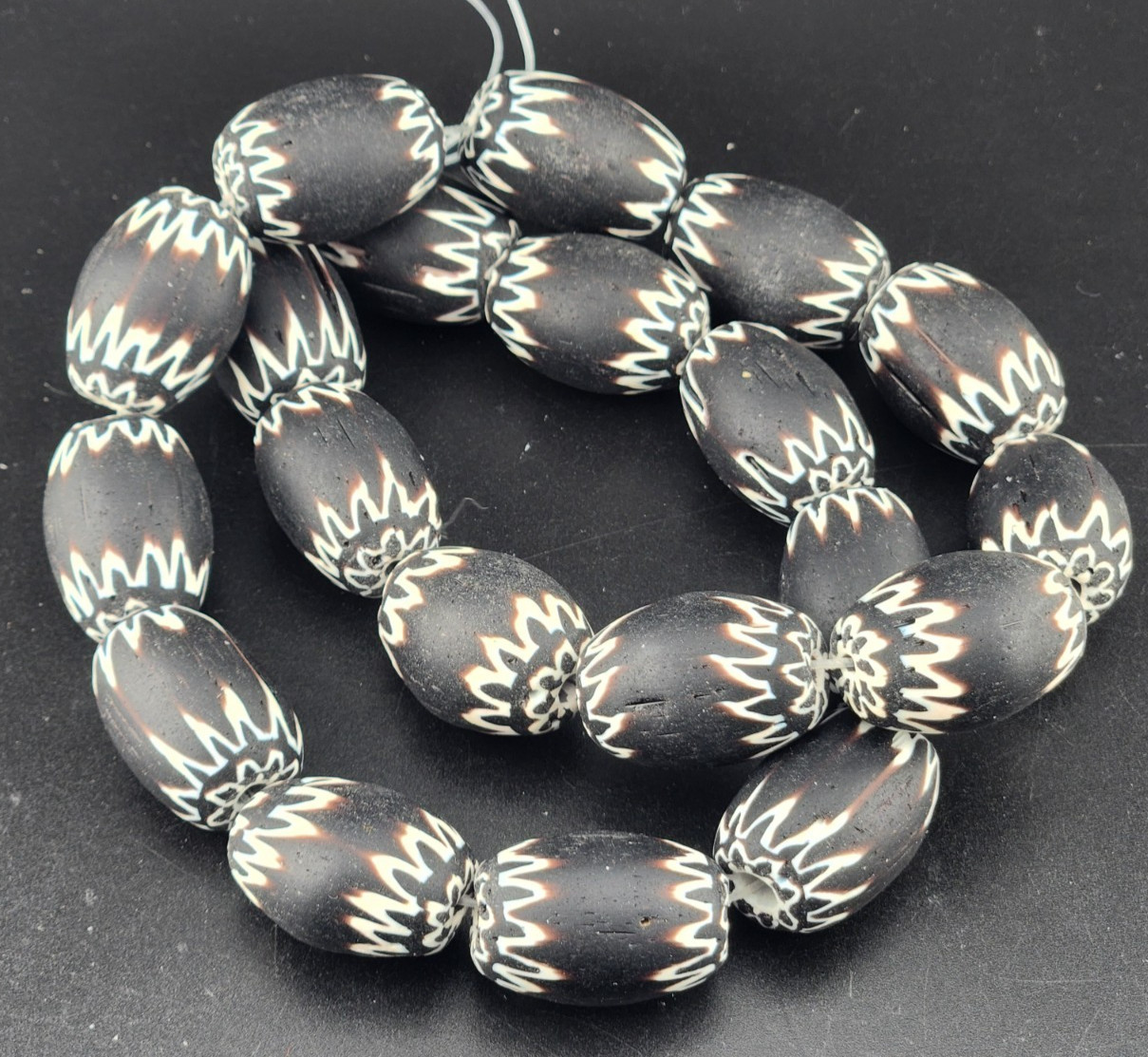 vintage ventian style african chevron beads 22mm beutifull beads vintage ventian style african chevron beads 22mm beutifull beads