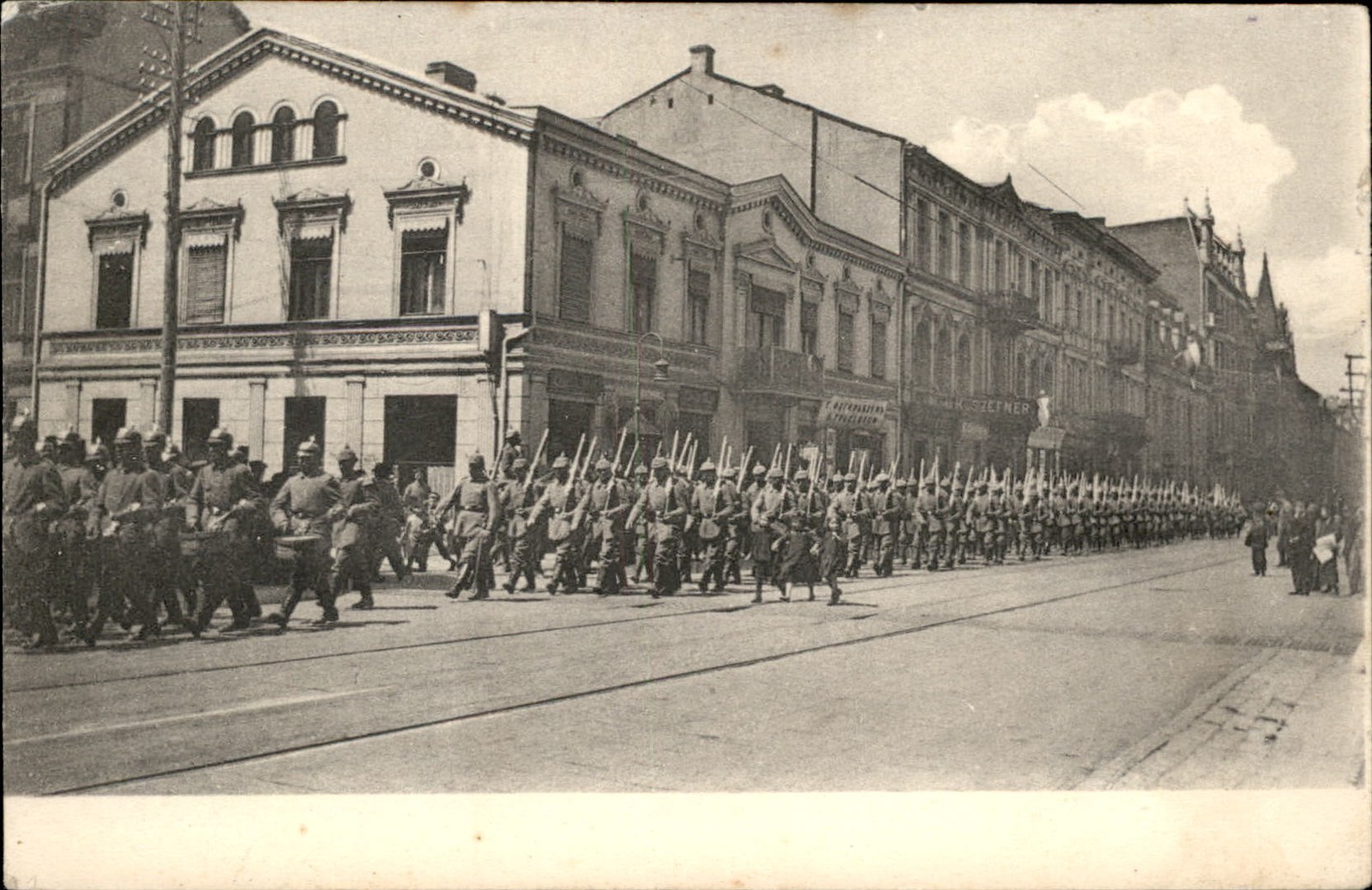 Poland WWI MAILED Deutscher Landsturm in Lodz c1910s Vintage Postcard Poland WWI MAILED Deutscher Landsturm in Lodz c1910s Vintage Postcard