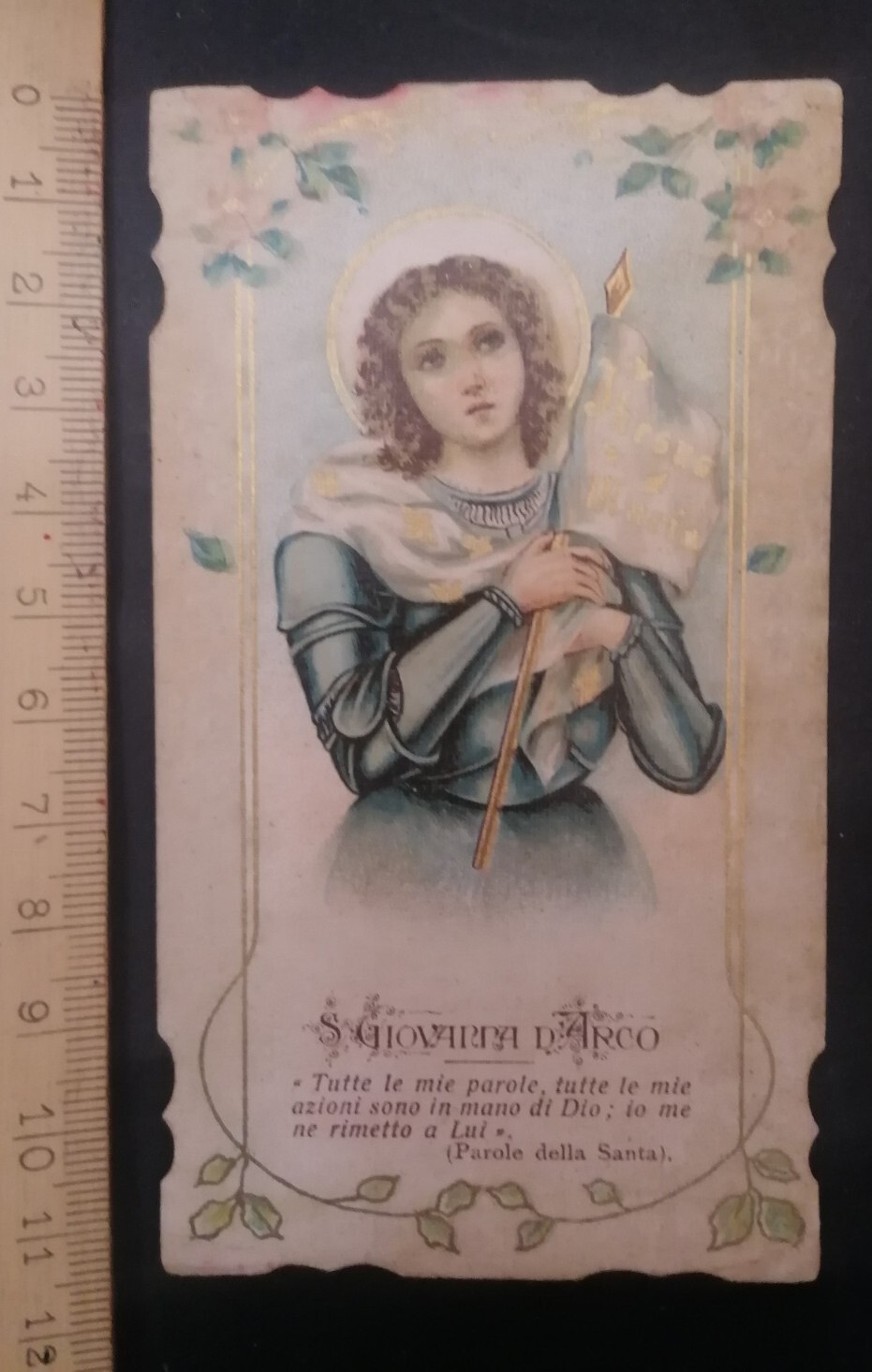 Santino Holy Card S. Joan of Arco, 1920 Santino Holy Card S. Joan of Arco, 1920