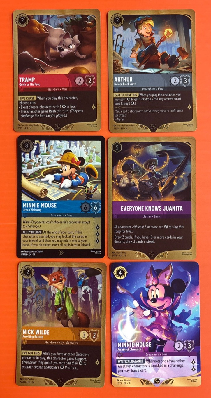 Disney Lorcana Hyperia City Complete Prerelease Promo Set Of 6 Disney Lorcana Hyperia City Complete Prerelease Promo Set Of 6