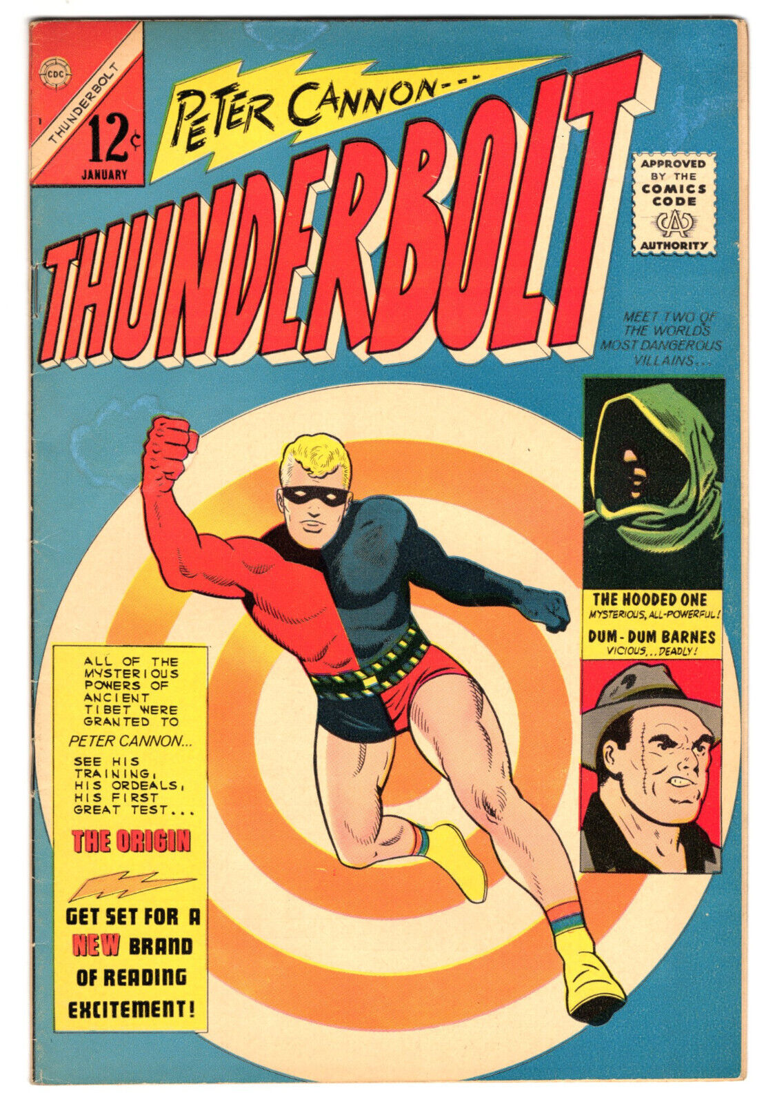 Peter Cannon Thunderbolt #1 Fine Minus 5.5 Charlton First Issue Appearance 1966