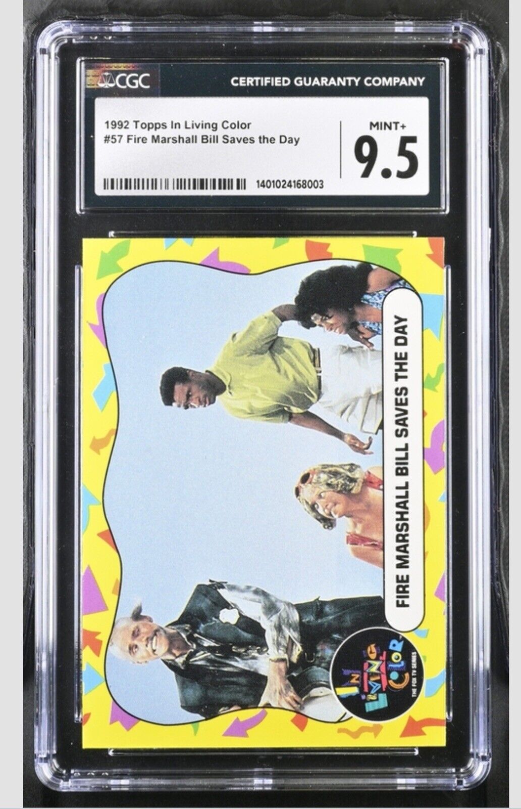 *GRADED CGC MINT+ 9.5* 1992 Topps In Living Color 57 Fire Marshall JIM CARREY RC