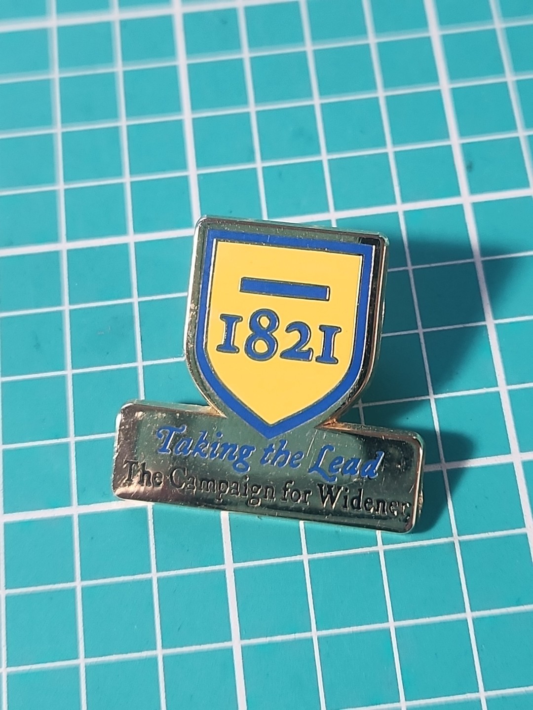 VTG The Campaign For Widener Taking The Lead Gold Tone Lapel Pin VTG The Campaign For Widener Taking The Lead Gold Tone Lapel Pin